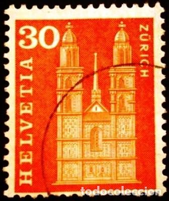 Sellos: 1960 SUIZA. Arquitectura. Edificios - Foto 1
