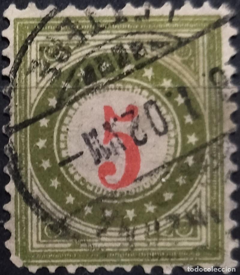 Sellos: SUIZA 1908 Impuestos. USADO. - Foto 1