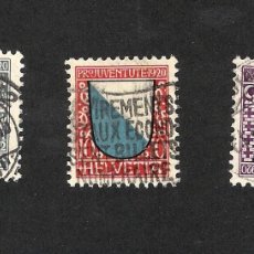 Sellos: SUIZA. 1920. SERIE COMPLETA. PRO JUVENTUTE. IVERT 176-8. USADOS. Lote 386853779