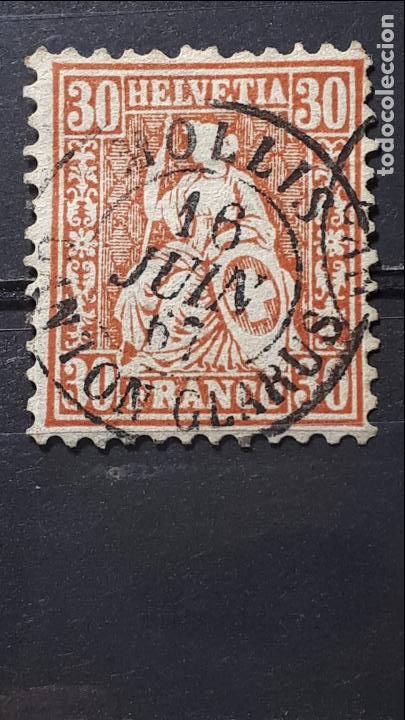 Sellos: SUIZA. A&ntilde;o 1862 &deg;. Yvert 38 - Foto 1