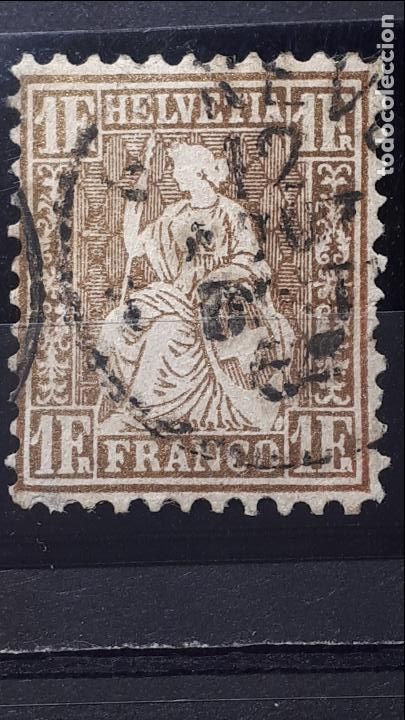 Sellos: SUIZA. A&ntilde;o 1862 &deg;. Yvert 41a - Foto 1