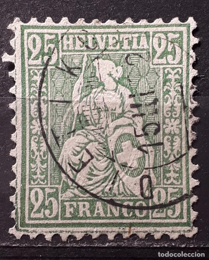 Sellos: SUIZA &deg;. A&Ntilde;O 1881. YVERT 54 - Foto 1