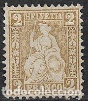 Sellos: SUIZA 1867, Yvert n&ordm; 42 (*) - Foto 1