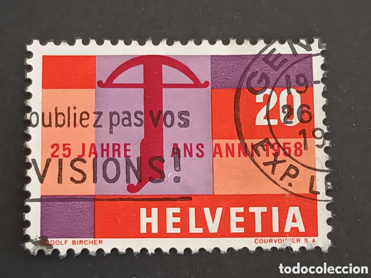 Sellos: SUIZA. 1958. USADO. - Foto 1