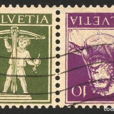 Sellos: SUIZA, SELLO, GUILLAUME TELL, WALTER TELL, HELVETIA, 1930, 1931, TETE BECHE