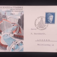 Sellos: O) 1963 SWITZERLAND, BOY BY ALBERT ANKER, PRO JUVENTUTE FOUNDATION