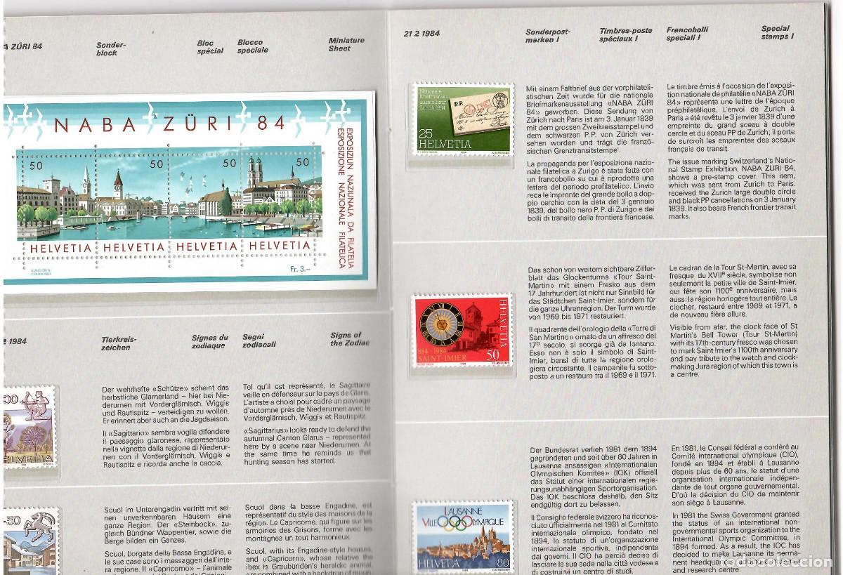 Sellos: CARPETA SUIZA 1984 - Foto 2