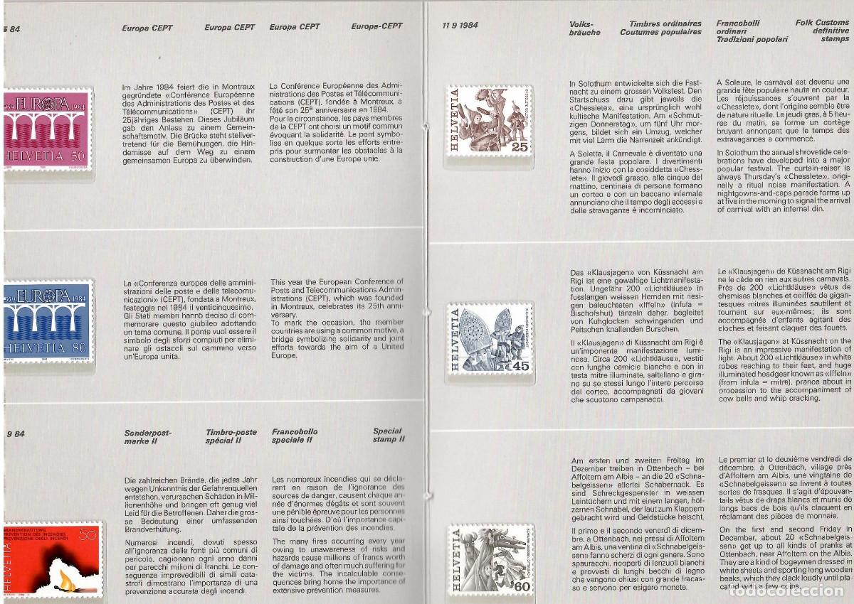 Sellos: CARPETA SUIZA 1984 - Foto 3