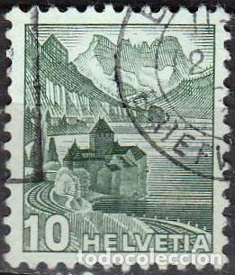 Sellos: 1948 - SUIZA - CASTILLO DE CHILLON - YVERT 462 - Foto 1