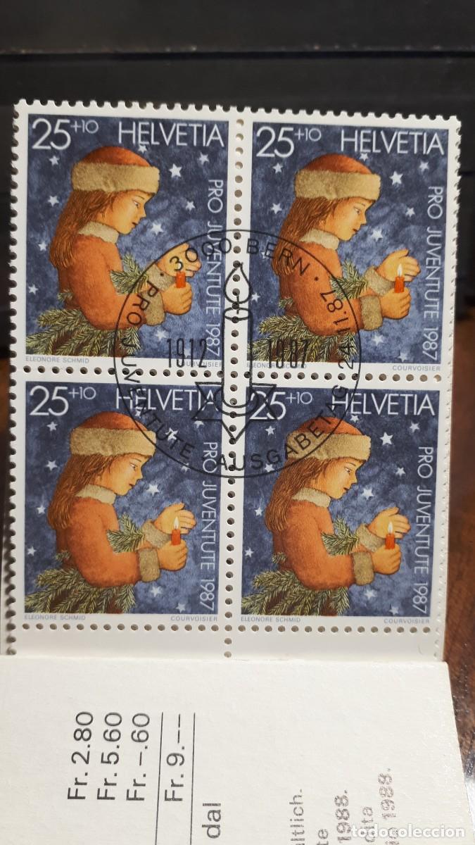 Sellos: SUIZA . CARNET.&deg;. A&Ntilde;O 1987. - Foto 1