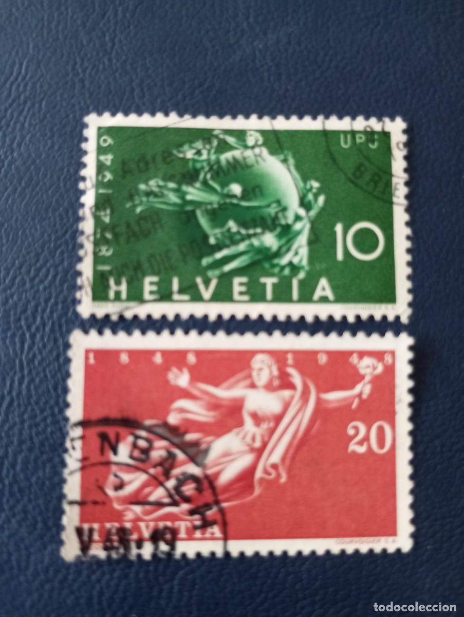 Sellos: SUIZA , 1948, CENTENARIO DE LA UPU - Foto 1