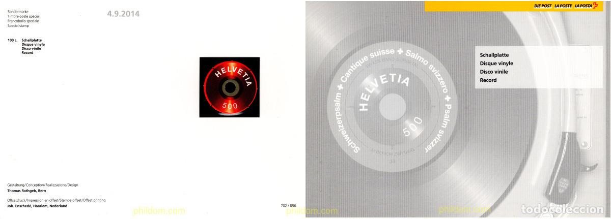 Sellos: 773714 MNH SUIZA 2014 TOCADISCO - Foto 1