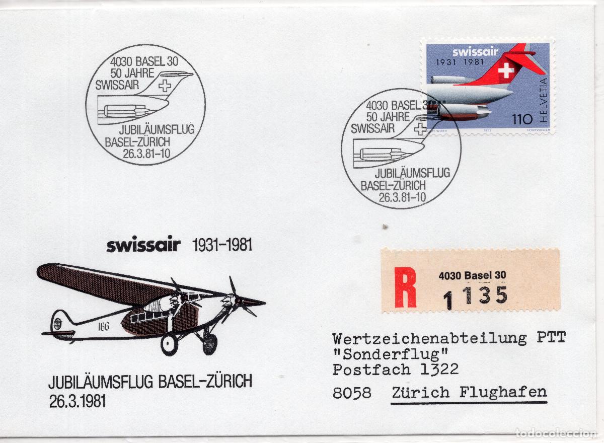 Sellos: SUIZA 1981 CARTA FDC MICHEL CH 1195