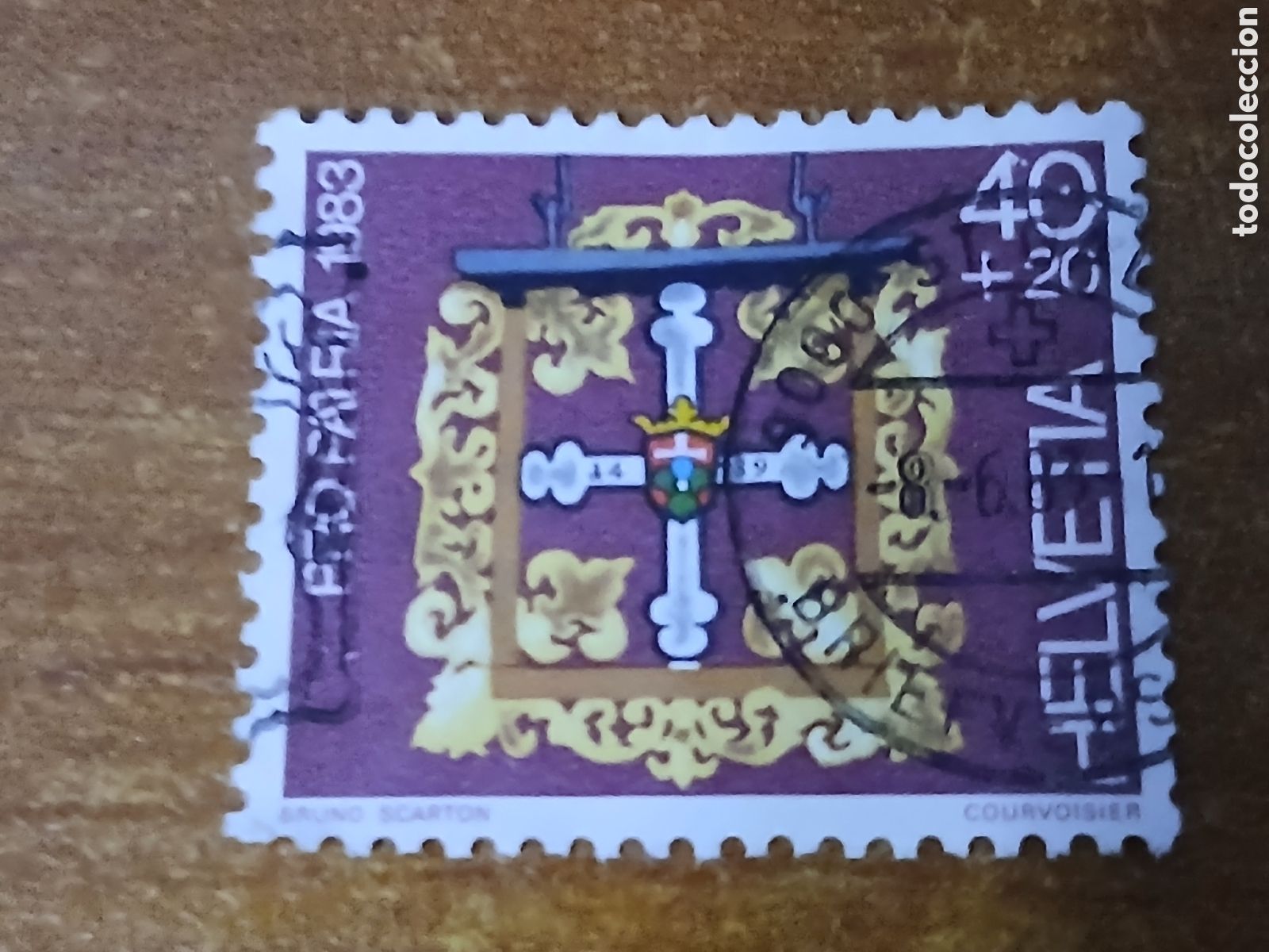 Sellos: Sello Suiza 1.983 Helvetia Posada de la Cruz