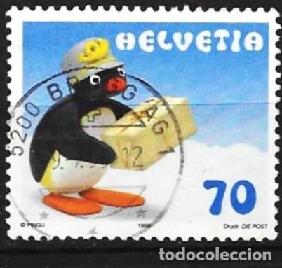 Sellos: Suiza 1999 - Mi 1673 - YT 1601 - Pingu, el cartero