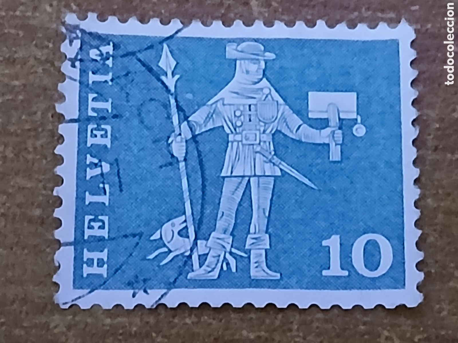 Sellos: Sello Suiza Helvetia 1.960 Mensajero de Schwyz