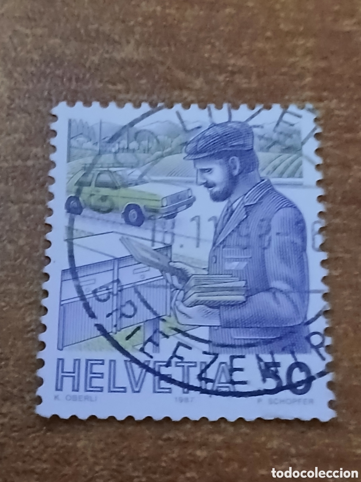 Sellos: Sello Suiza 1.957 Helvetia