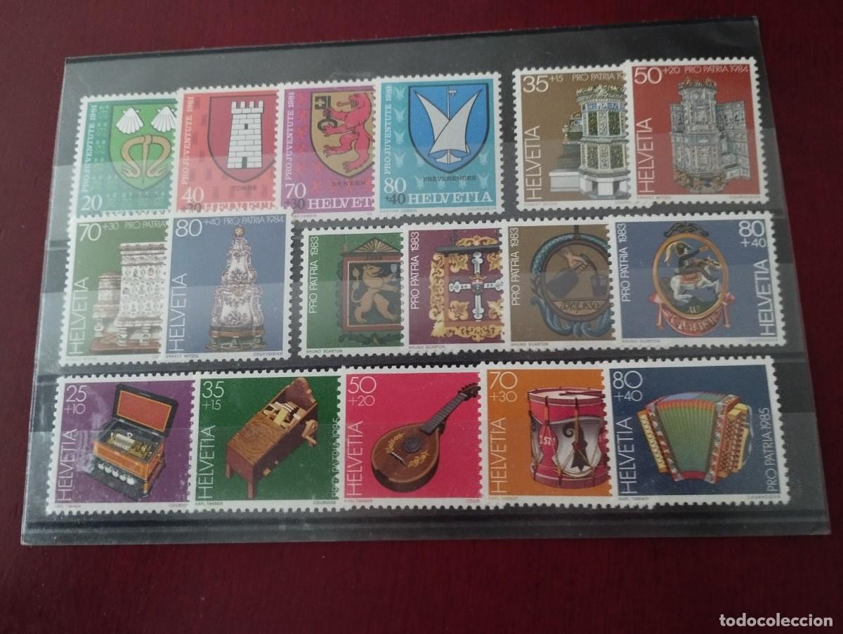Sellos: SUIZA - HELVETIA VARIAS EMISIONES ESPECIALES A&Ntilde;OS 80 NUEVOS