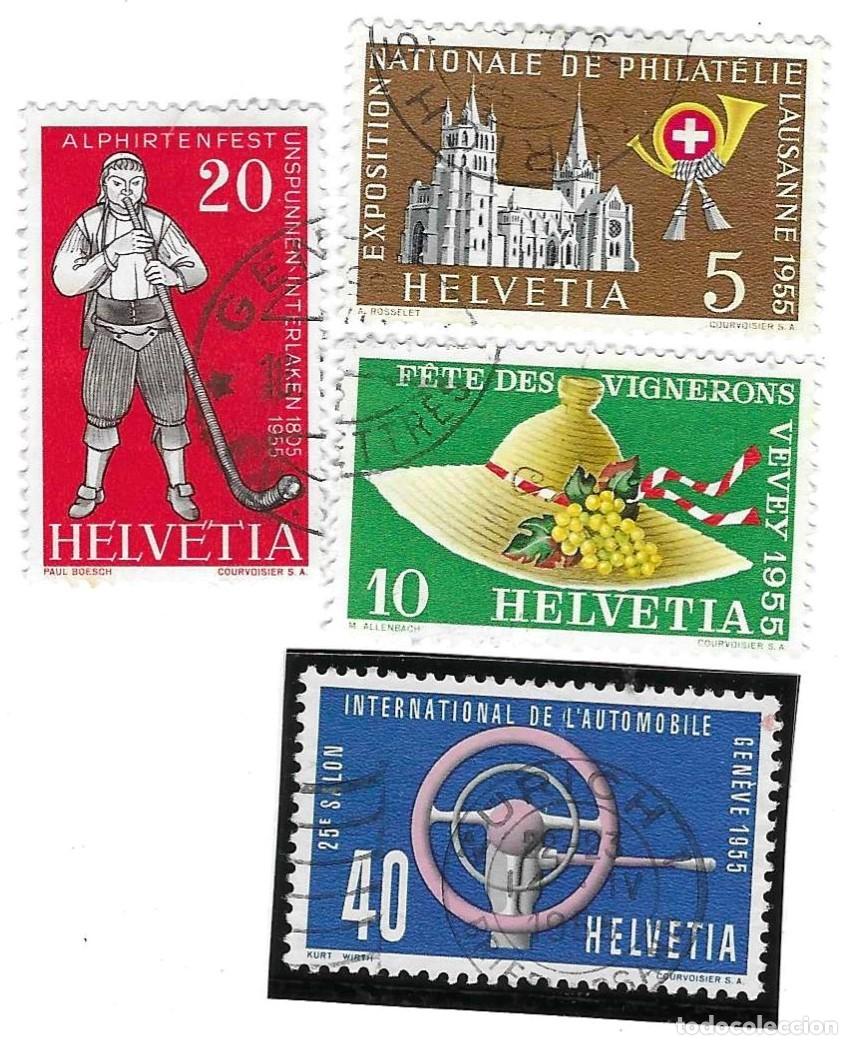 Sellos: Sello usado Suiza. Yvert n&ordm; 558/61. a&ntilde;o 1955. Serie Propaganda. ref. 2-suiza558-61