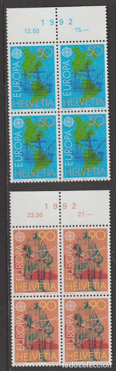 Sellos: Suisse Switzerland 1992 - Europa CEPT Yvert 1393/1394 B4 mnh**