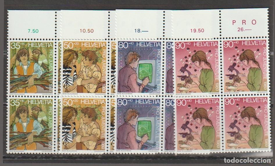 Sellos: Suisse Switzerland 1989 - Yvert Pro Juventute 1333/1336 b4 mnh**