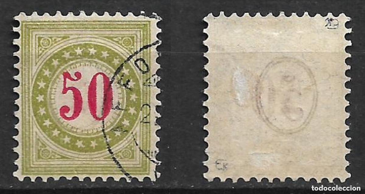Sellos: suiza 1884-97 scott J26 a usado 33&euro; - 18/17