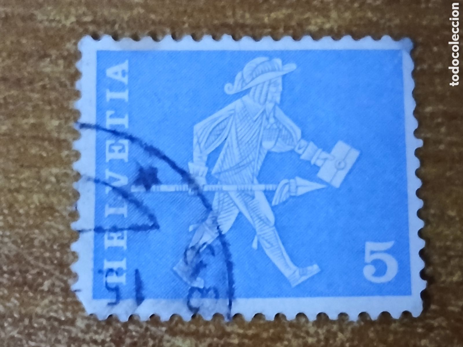 Sellos: Sello Suiza 1.960 Mensajero de Friburgo