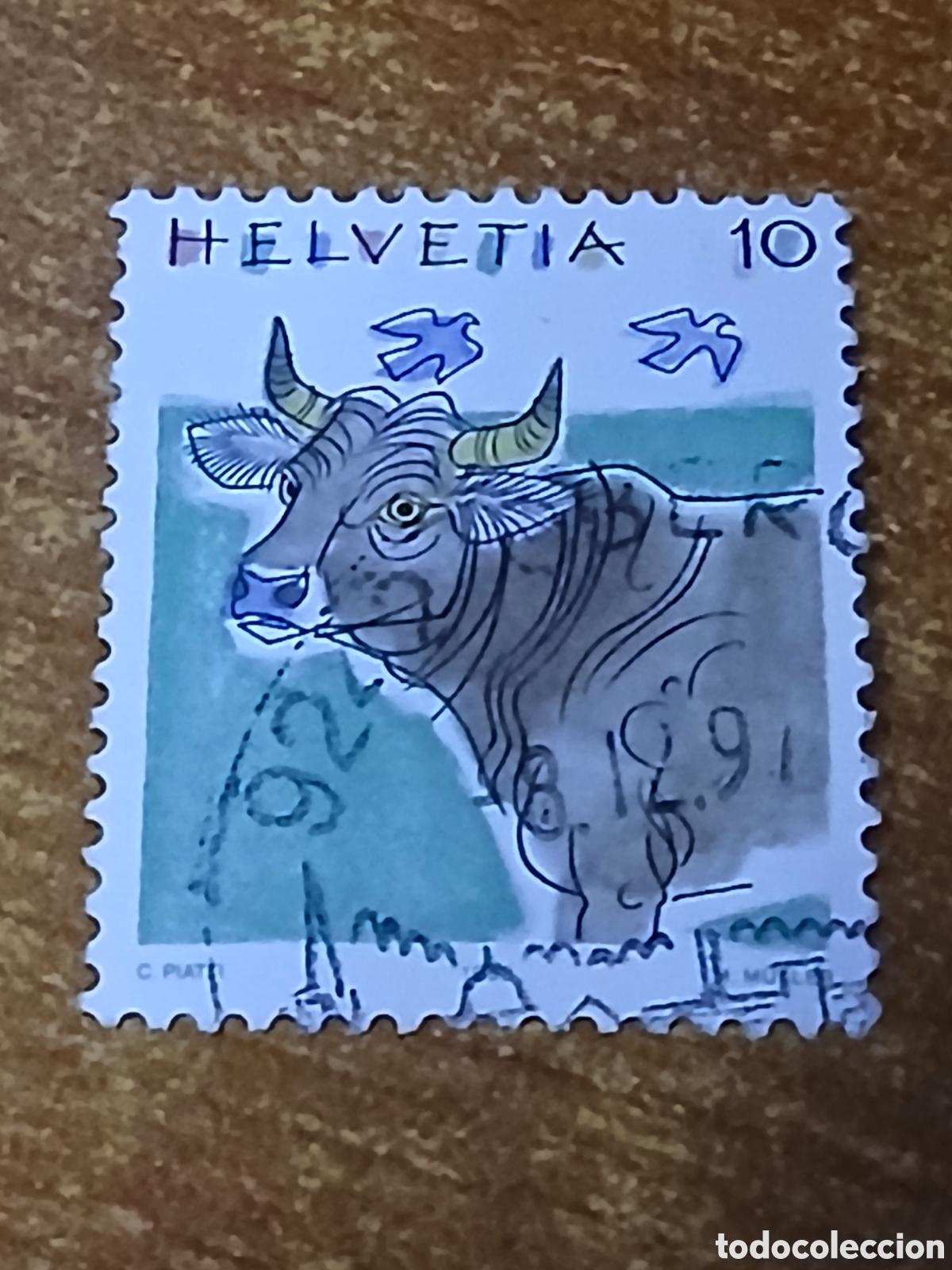 Sellos: Sello Suiza 1.992 Helvetia