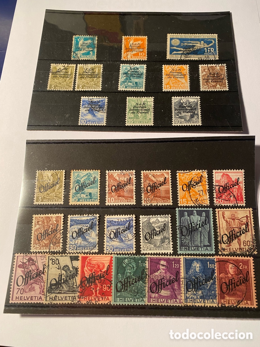 Sellos: SUIZA SERIES DE SERVICE entre 1922 a 1942. RESTOS DE SERIE
