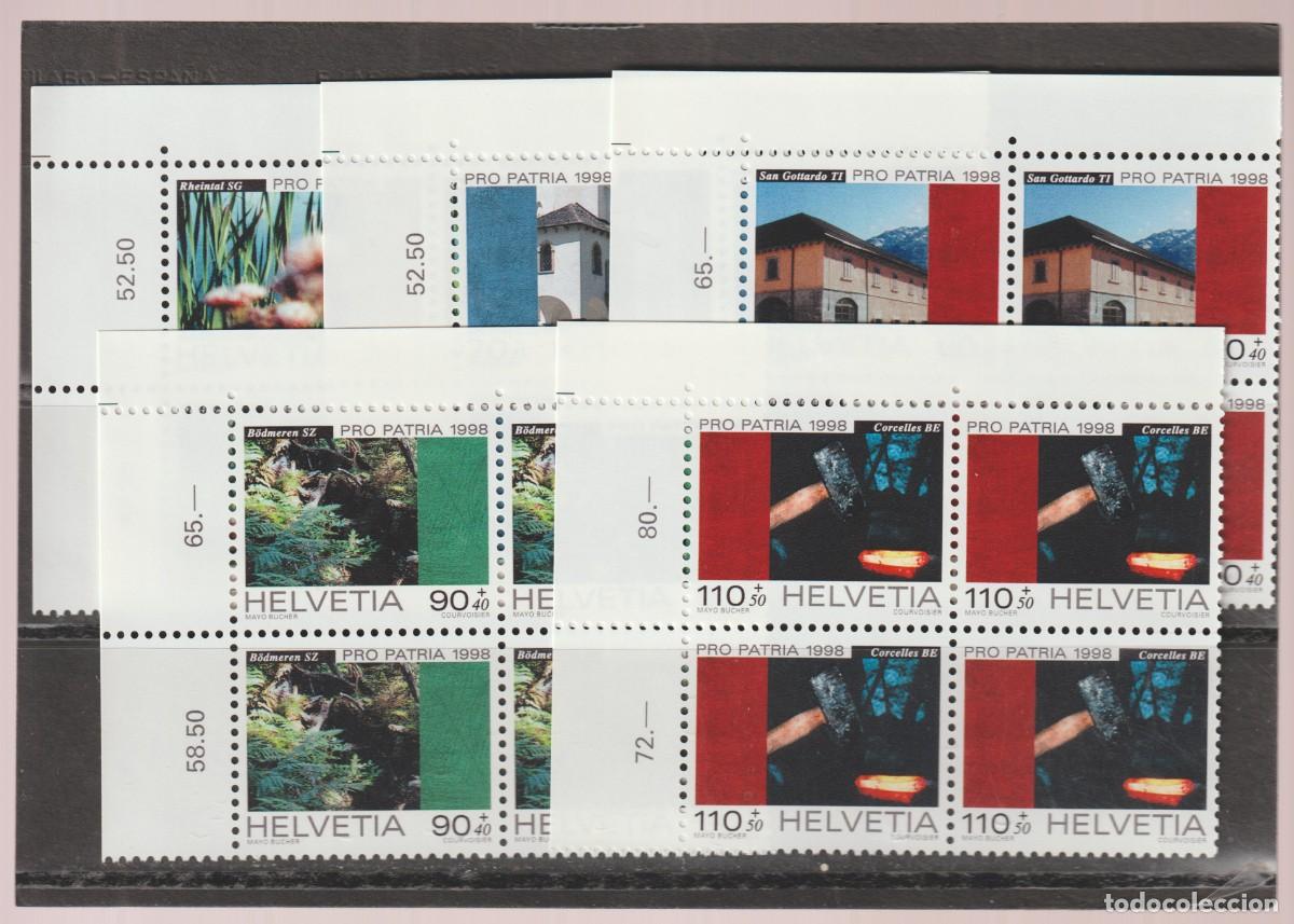 Sellos: Suisse Switzerland 1998 - Pro Patria 1577/1581 b4 mnh**