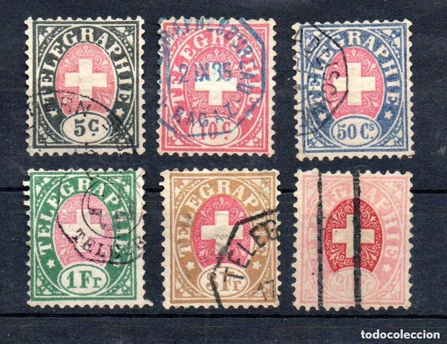 Sellos: SUIZA.1868-81. TEL&Eacute;GRAFOS