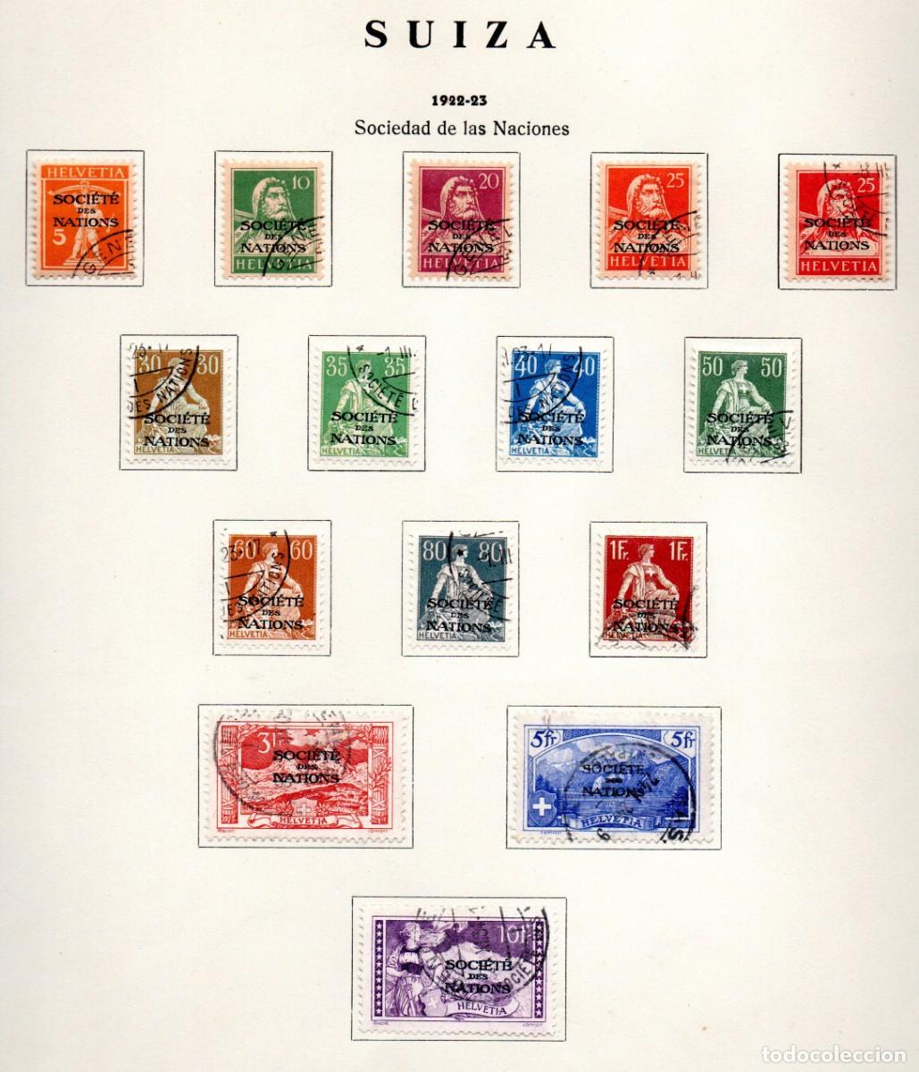 Sellos: SUIZA. 1922-23. OFICIAL. YT 17/31. SOCIEDAD DE LAS NACIONES