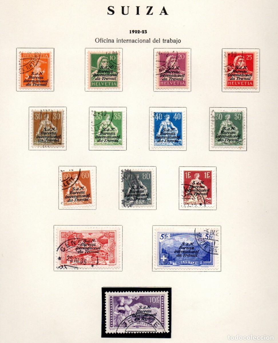 Sellos: SUIZA. 1922-23. OFICIAL. YT 32/45. OFICINA INTERNACIONAL DE TRABAJO