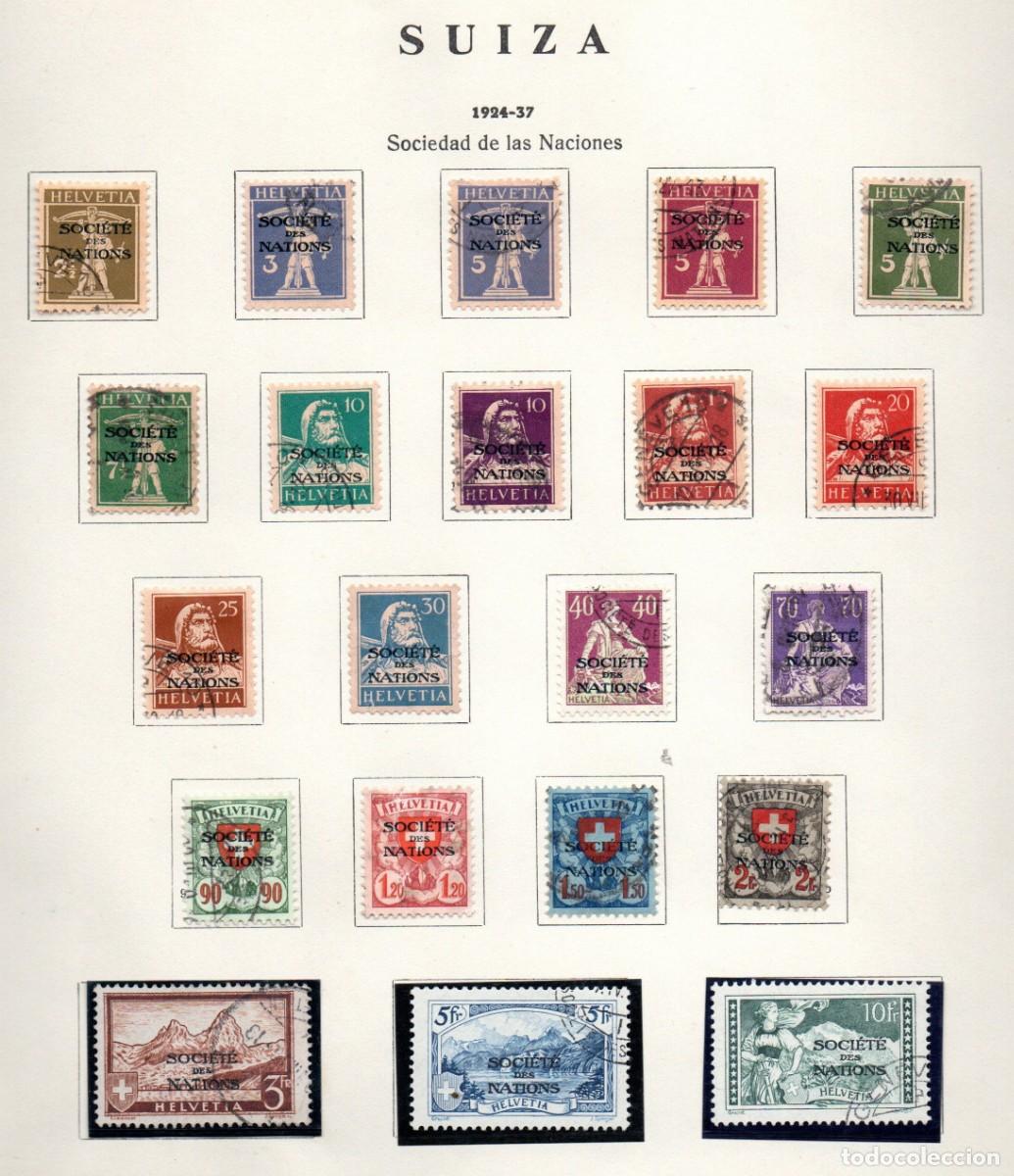 Sellos: SUIZA. 1924-37. OFICIAL. YT 46/61A. SOCIEDAD DE NACIONES