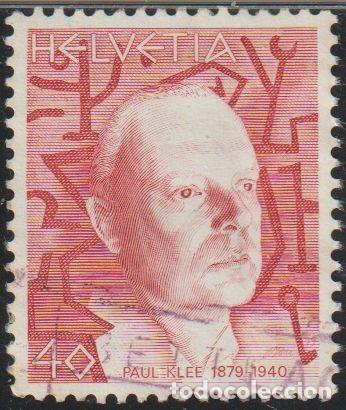 Sellos: Suiza 1979 Scott 668 Sello &ordm; Personajes Paul Klee (1879-1940) Pintor y Artista Grafico Michel 1081