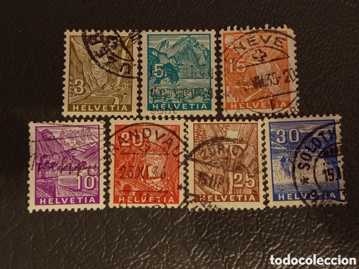 Sellos: Suiza Switzerland 271/77 1934 Paisajes