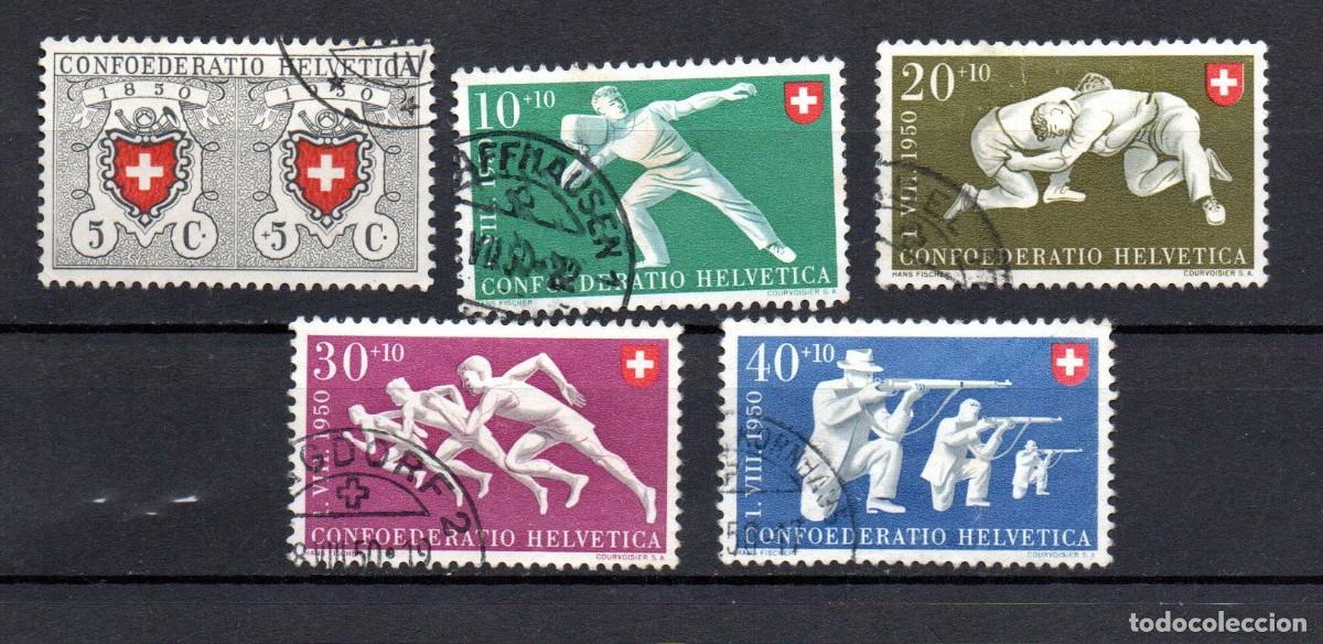 Sellos: SUIZA. 1950. YT 497/501. centenario del sello