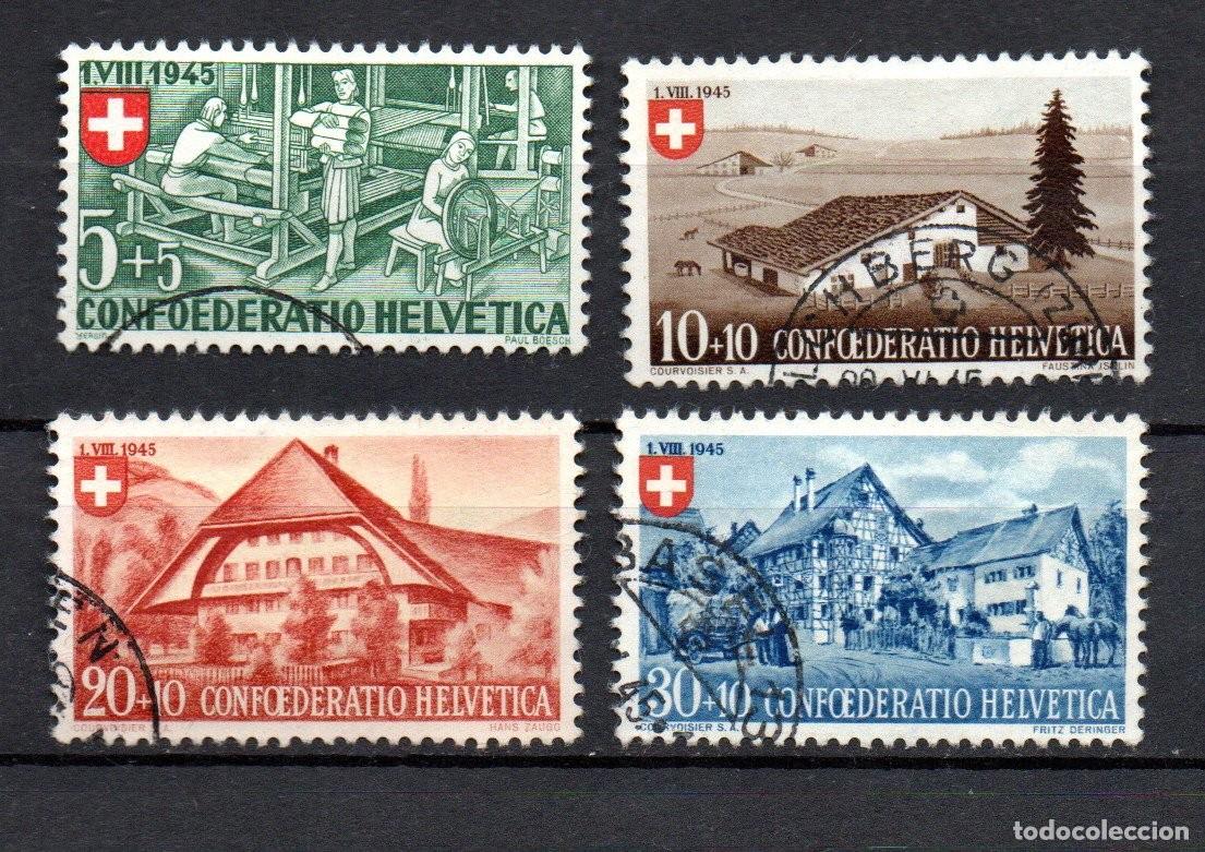 Sellos: SUIZA. 1945. YT 419/422. FIESTA NACIONAL