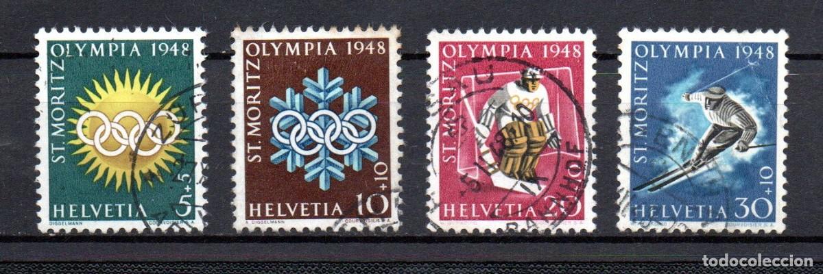 Sellos: SUIZA. 1948. YT 449/452. JUEGOS OLIMPICOS