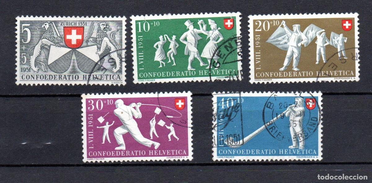 Sellos: SUIZA. 1951. YT 507/511 . FIESTA NACIONAL
