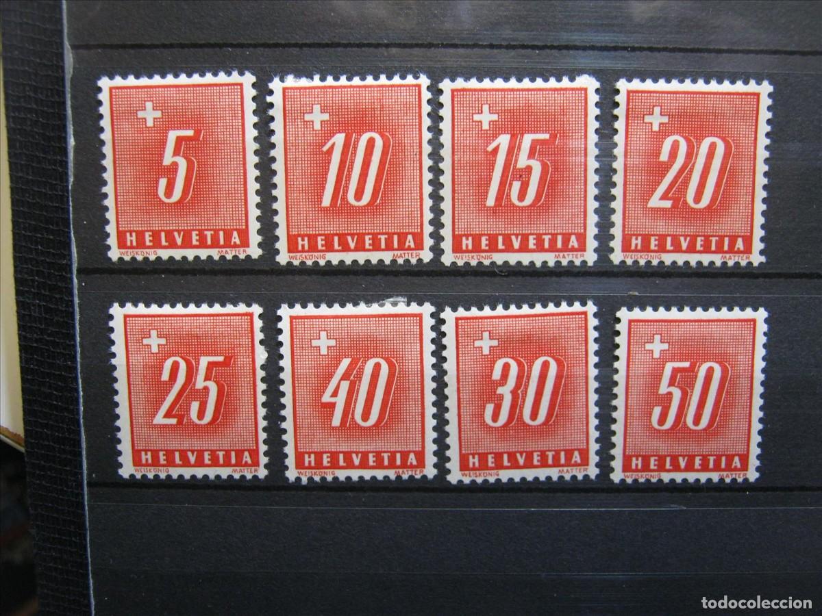 Sellos: SUIZA TASAS 1938 SERIE YVERT 67/74 MH* LUJO LEER.