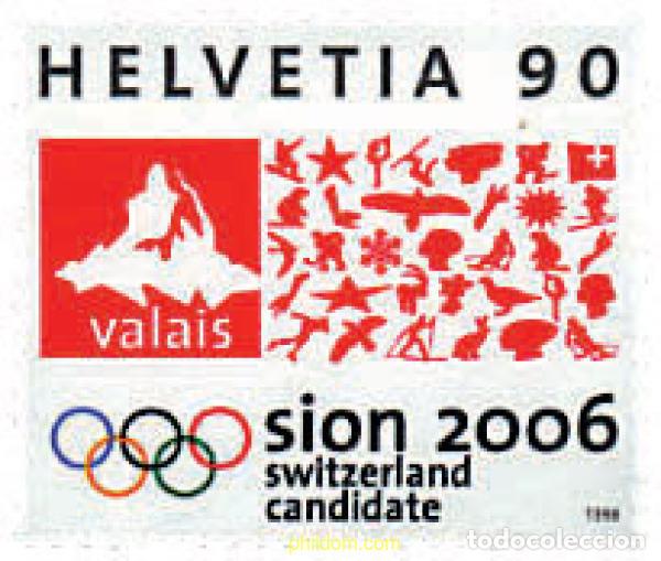 Sellos: 72091 MNH SUIZA 1998 SION 2006. CANDIDATA PARA LOS JUEGOS OLIMPICOS