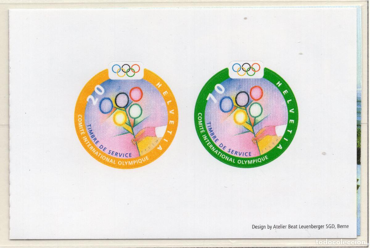 Sellos: SUIZA COM. OLIMPICO INT. 2000 STAMP MICHEL CH-IOC 1-2