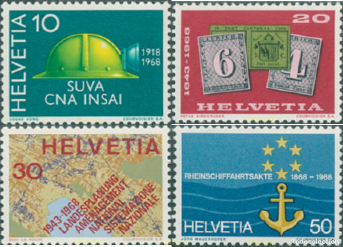 Sellos: 787979 HINGED SUIZA 1968 ANIVERSARIOS