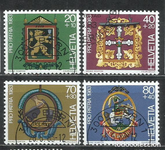 Sellos: 8040- SERIE COMPLETA SUIZA 1983 N&ordm; 1180/1183 POR PATRIA .HELVETIA.