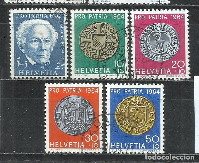 Sellos: 8041-SELLOS SUIZA SERIE COMPLETA PRO PATRIA. 1964 N&ordm; 730/734 HELVETIA.SUISSE&nbsp; MONEDAS NUMISM&Aacute;TICA