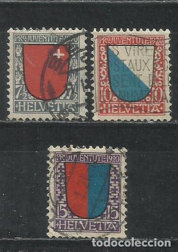 Sellos: 8072-SELLOS SUIZA SERIE COMPLETA PRO JUVENTUTE 1920 N&ordm; 176/178 HELVETIA.SUISSE