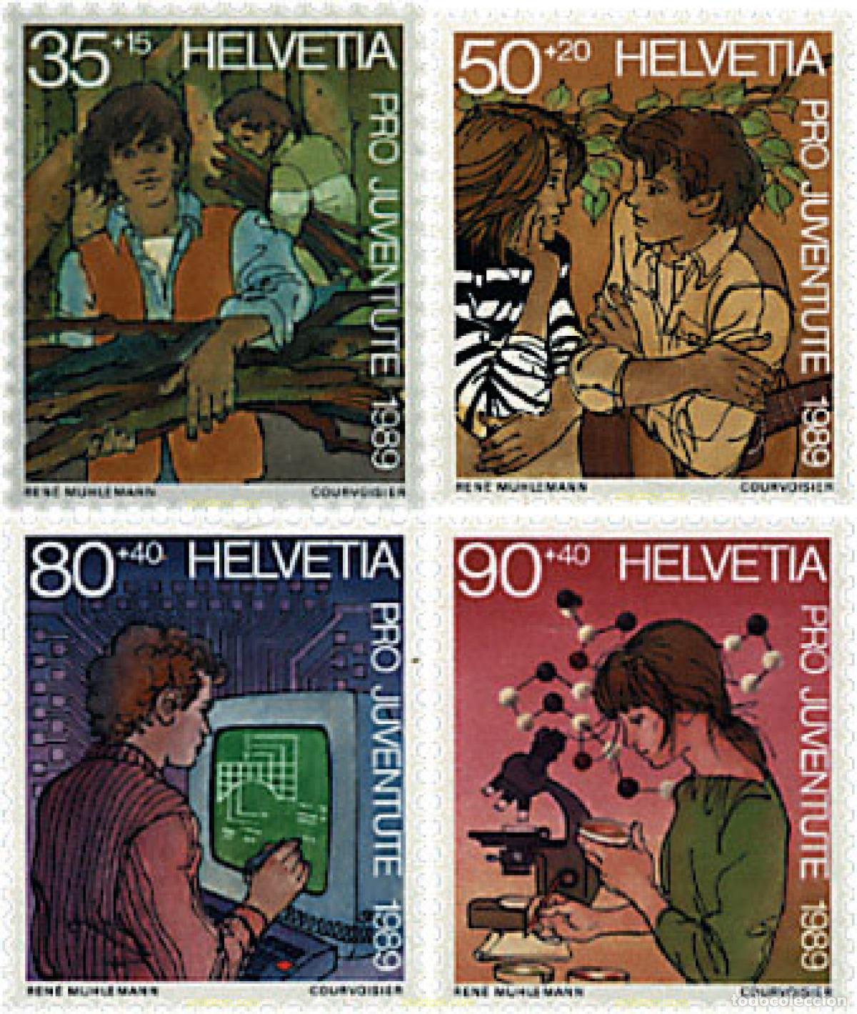 Sellos: 128732 MNH SUIZA 1989 PRO JUVENTUD. DESARROLLO DE LA INFANCIA