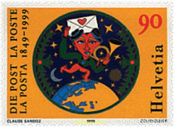 Sellos: 66214 MNH SUIZA 1999 150 ANIVERSARIO DEL CORREO SUIZO