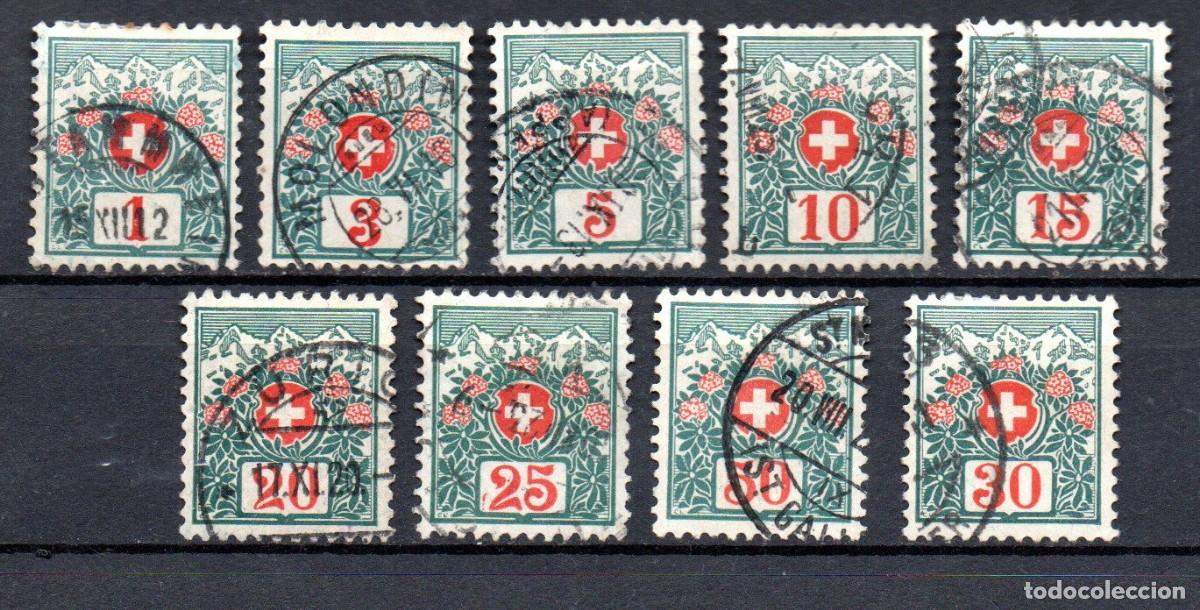Sellos: SUIZA. 1910. IMPUESTOS. YT 42/50